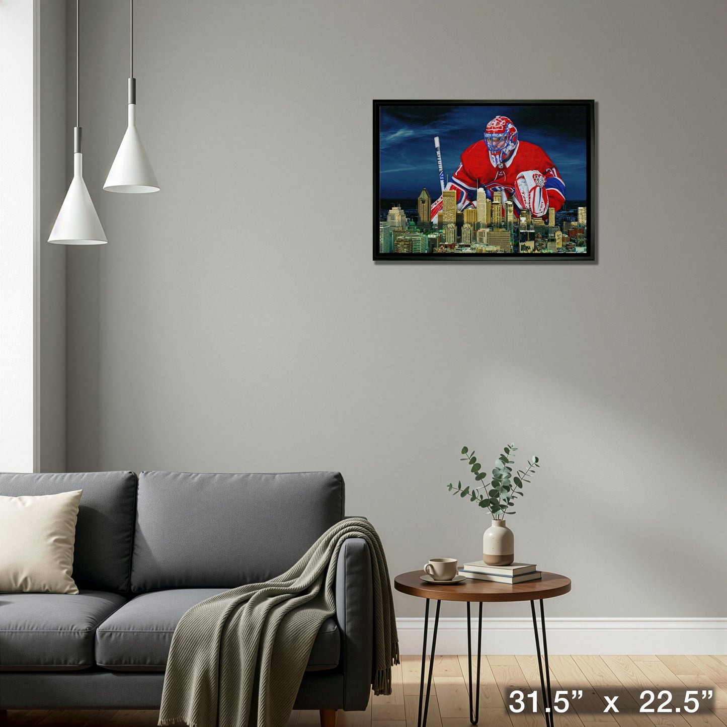 Carey Price 20x29 Framed Canvas Canadiens Skyline