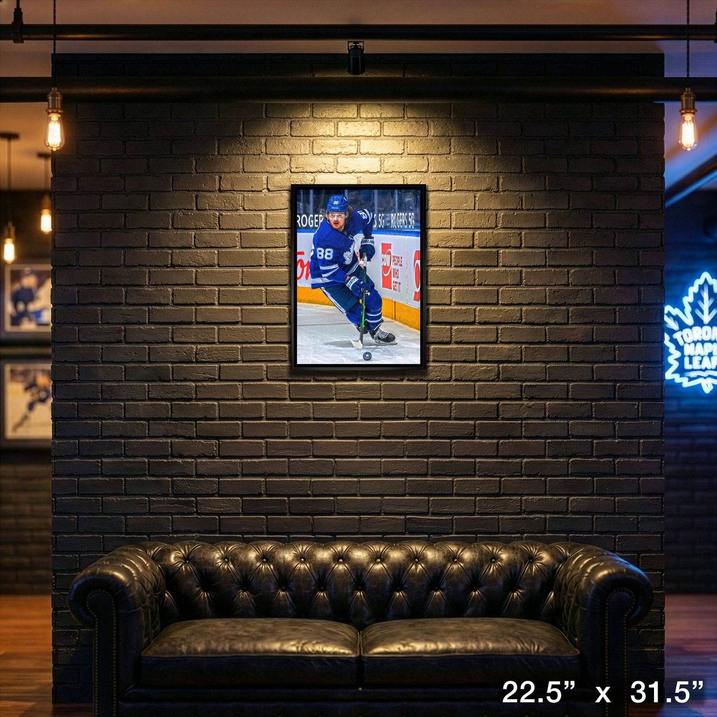 William Nylander Toronto Maple Leafs Framed 20x29 Skating Canvas