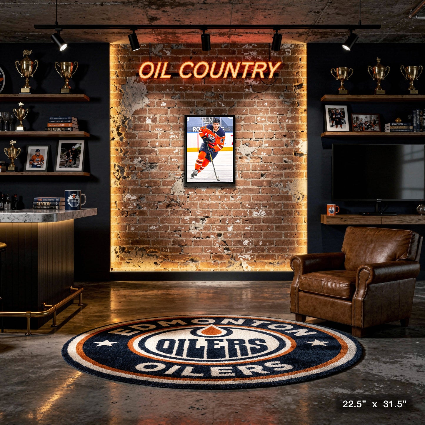 Connor McDavid Edmonton Oilers Framed 20x29 Skating Canvas