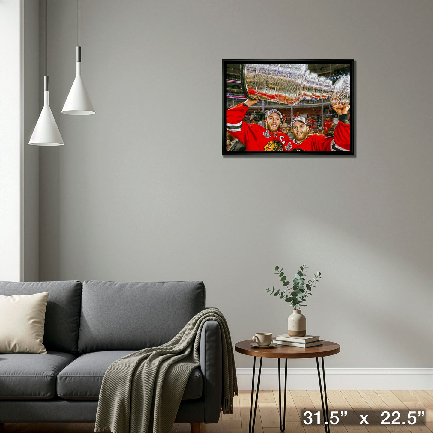 Jonathan Toews & Patrick Kane Chicago Blackhawks Framed 20x29 Lifting Stanley Cup Canvas