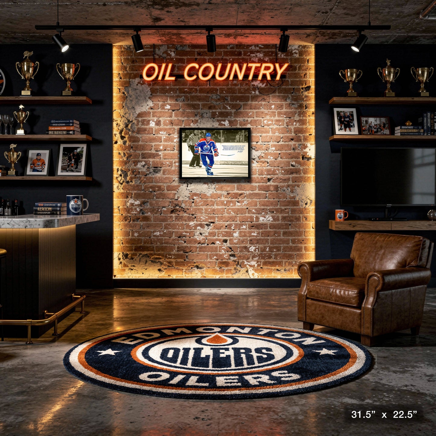 Wayne Gretzky Edmonton Oilers Framed 20x29 Skating Canvas with Quote