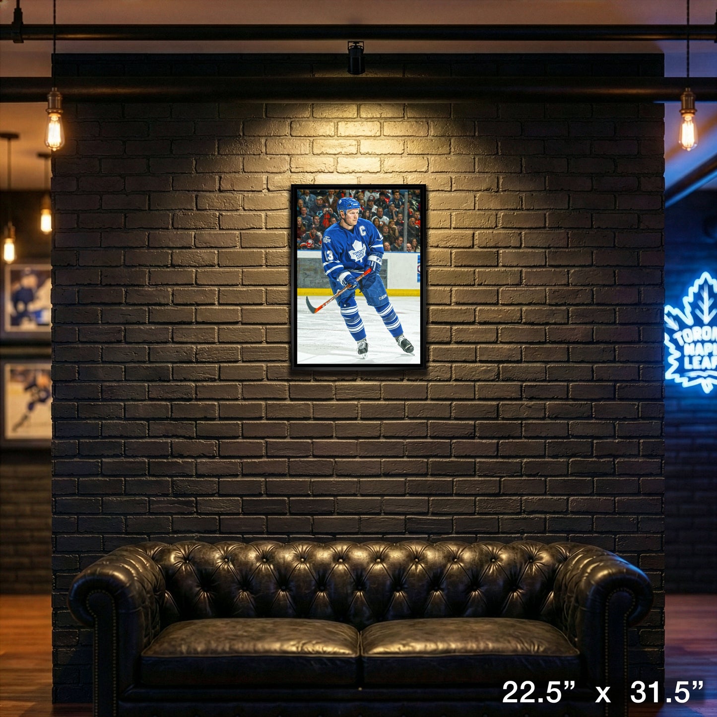 Mats Sundin Toronto Maple Leafs Framed 20x29 Action Canvas