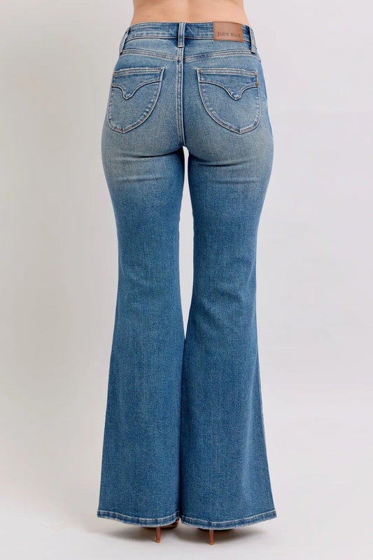 Judy Blue MR Tummy Control Vintage Wash Jeans - Velora