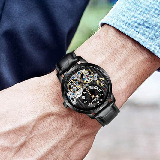 Men's Automatic Mechanical Watch – Stainless Steel, 41mm, Water Resistant