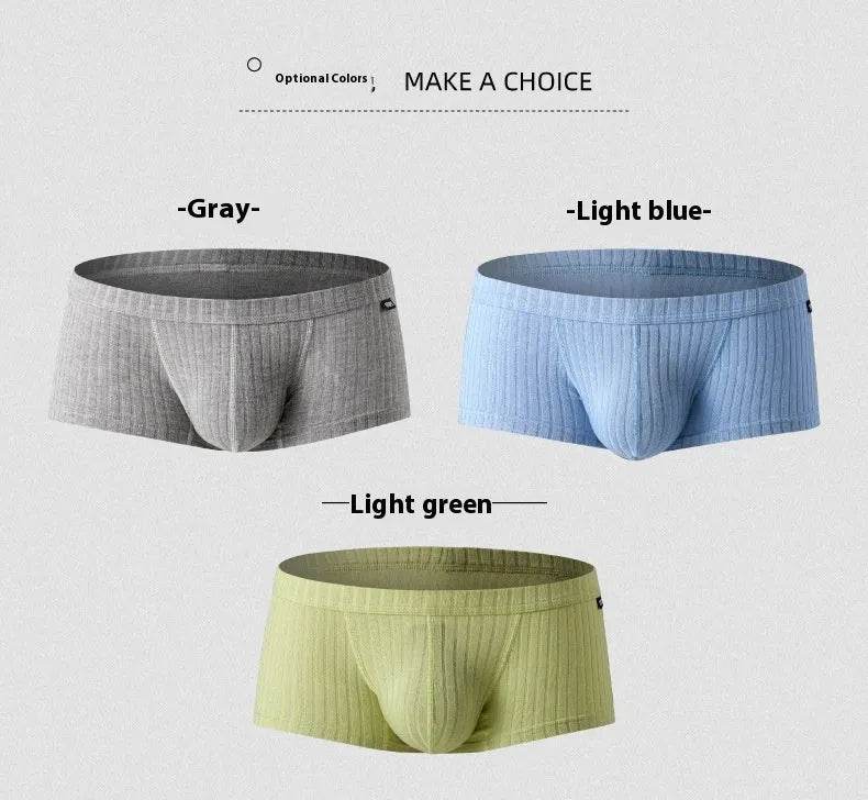 Otopx Men's Low Waist Boxer Briefs with Pouch Breathable Underwear - Velora