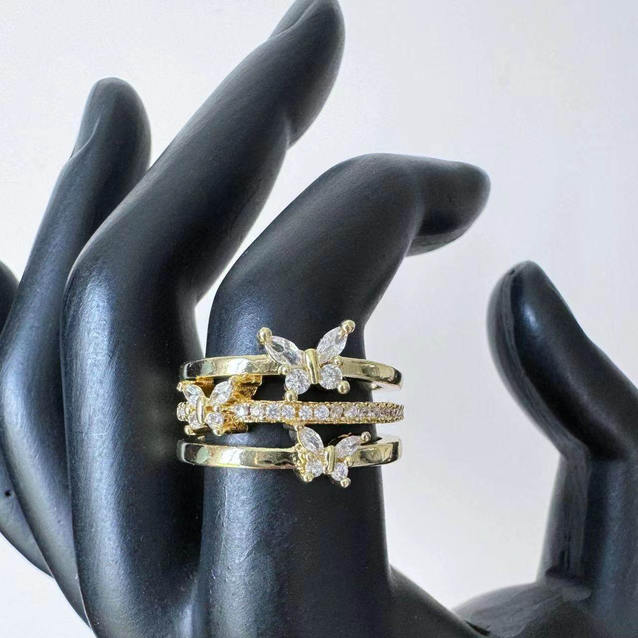 European And American Retro Affordable Luxury Personality Butterfly Opening Ring High Sense - Velora