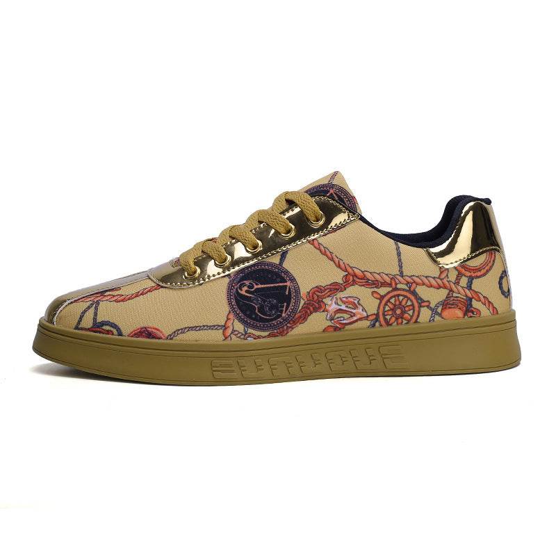 Low Cut Casual Sneakers Printed Breathable Men's Shoes - Velora