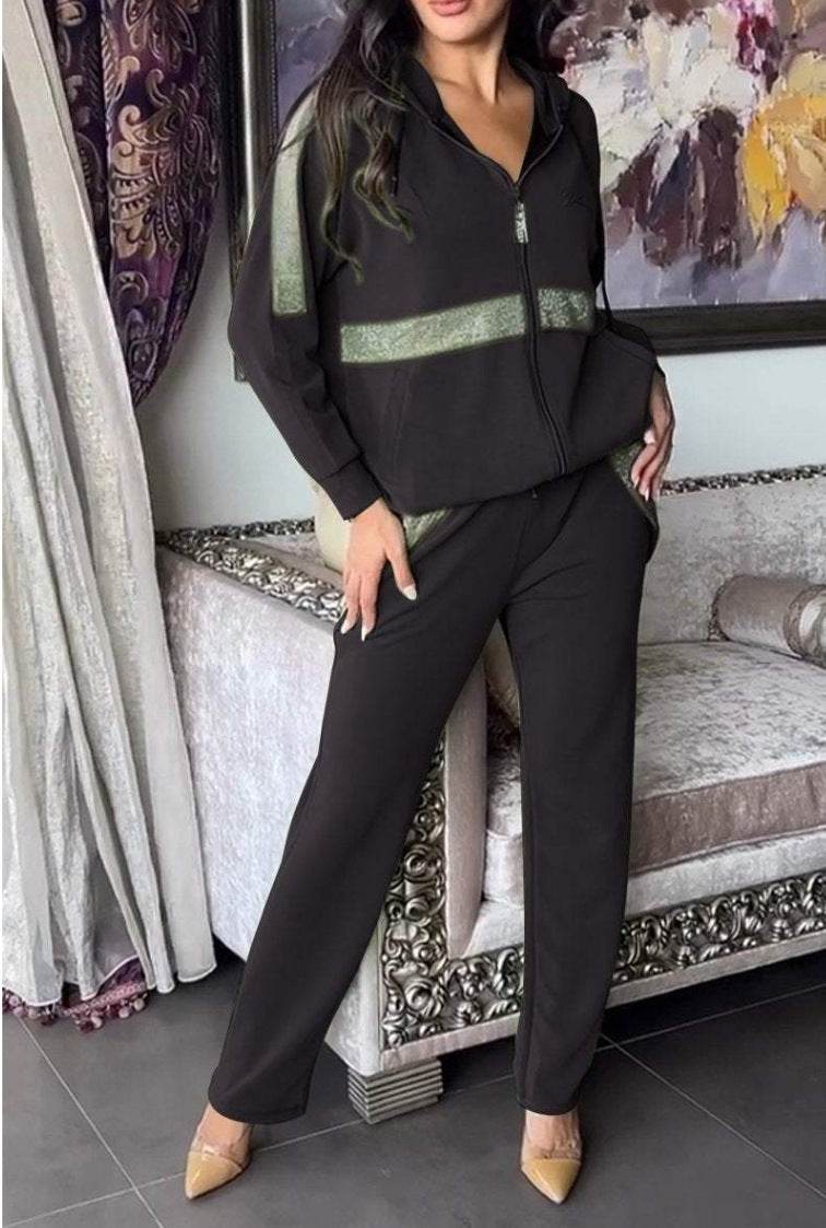 Women's Long-sleeved Trousers Sweater 2-piece Set - Velora