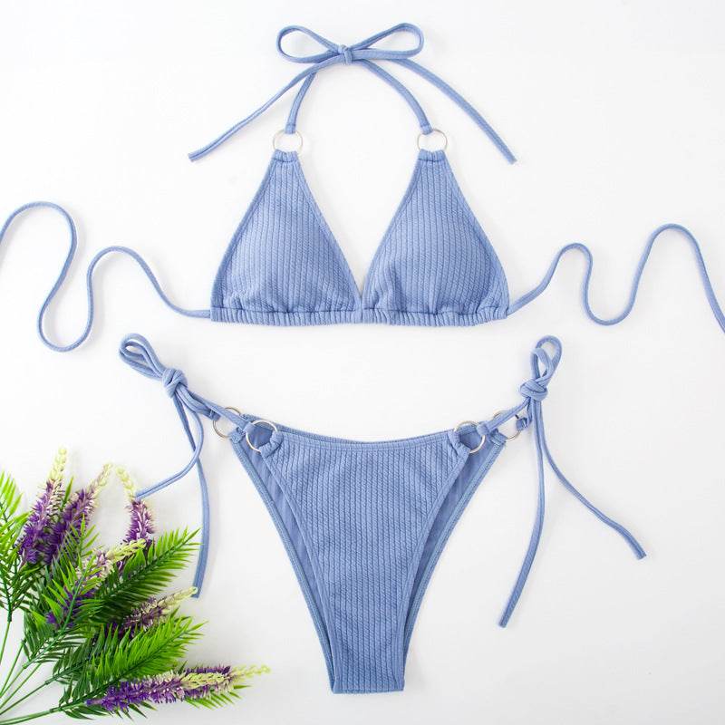 Sexy Bikini Set Summer Side Tie Thong Bandage Style Swimsuit Womens Clothing - Velora