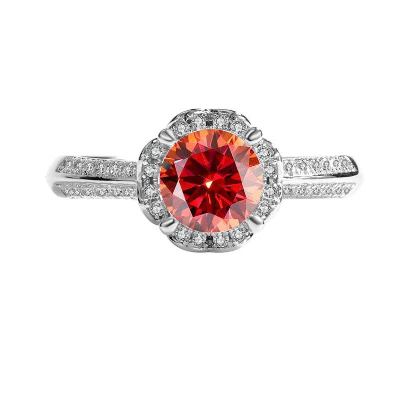 Sterling Silver Moissanite Bridal Bouquet Ring - Velora