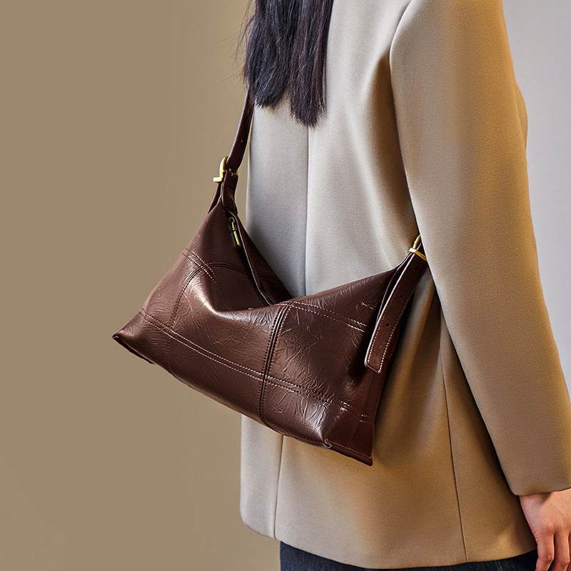 Capacity Underarm Soft Surface Commuter Tote All-match Crossbody Shoulder Bag - Velora