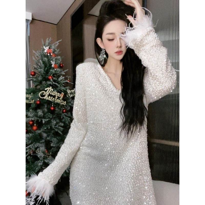 Fashion All-matching Sophisticated Type Dress Female Winter - Velora