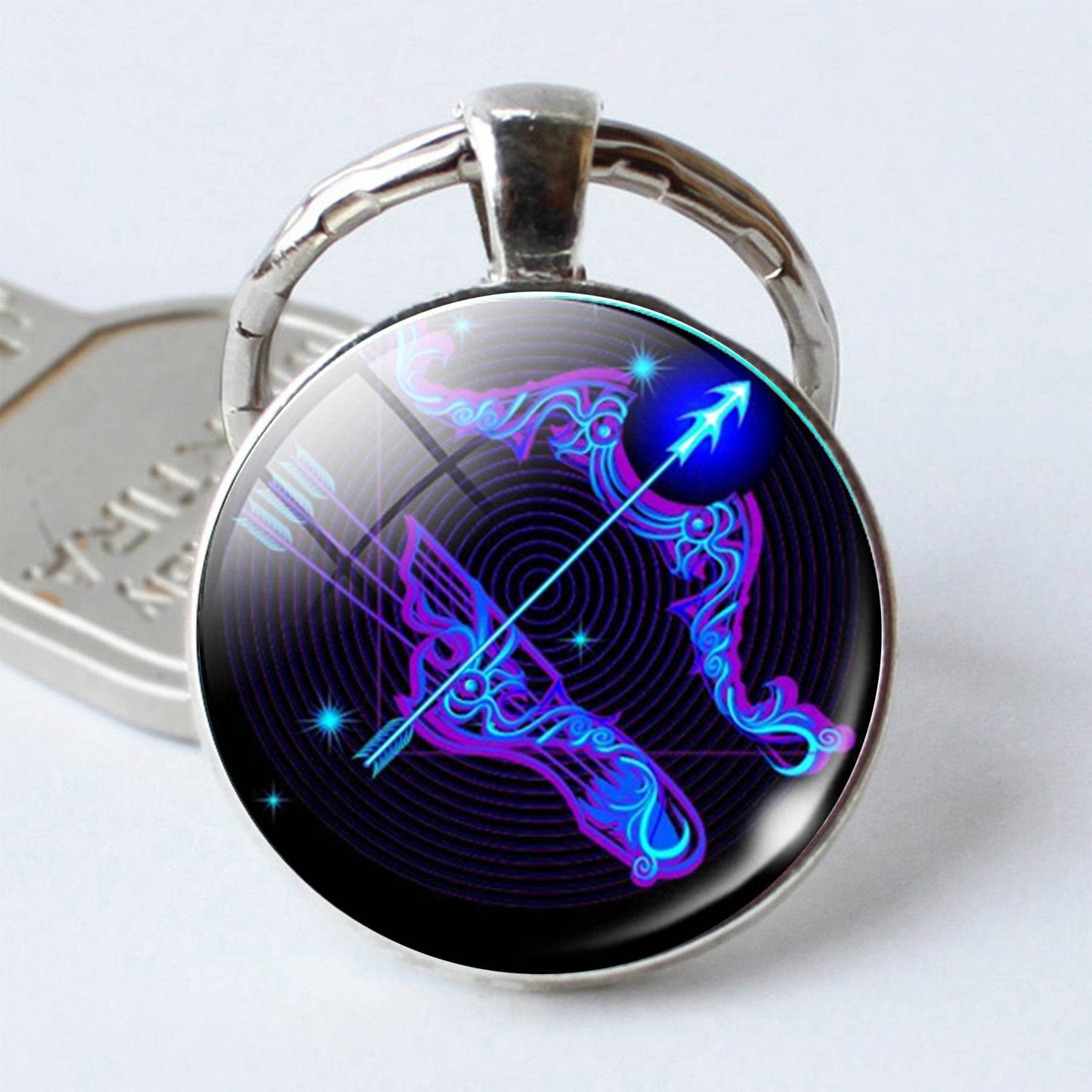 Twelve Constellation Time Stone Metal Keychains - Velora