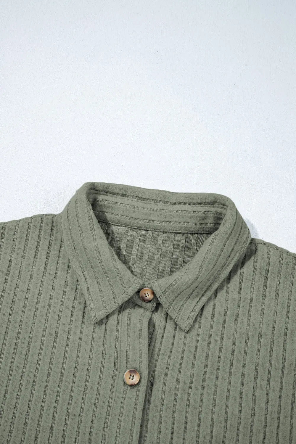 Ribbed Knit Button-Up Cardigan - Velora