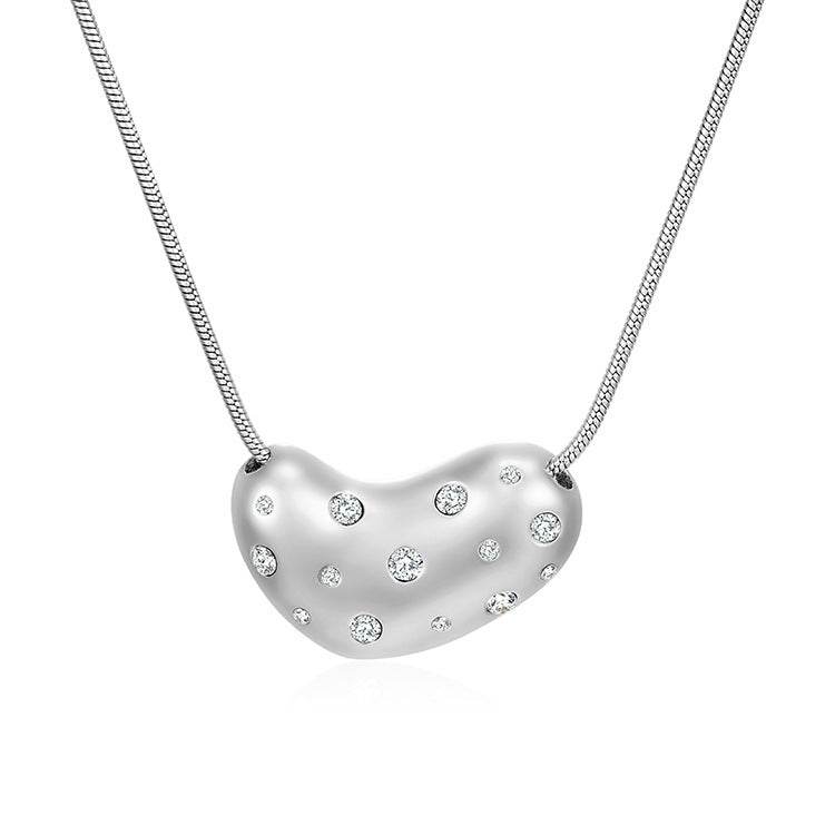 Design Necklace Women's Simple Titanium Steel Peach Heart - Velora