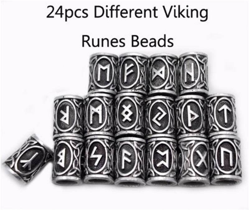 Set Of Viking Rune Beard Beads - Velora