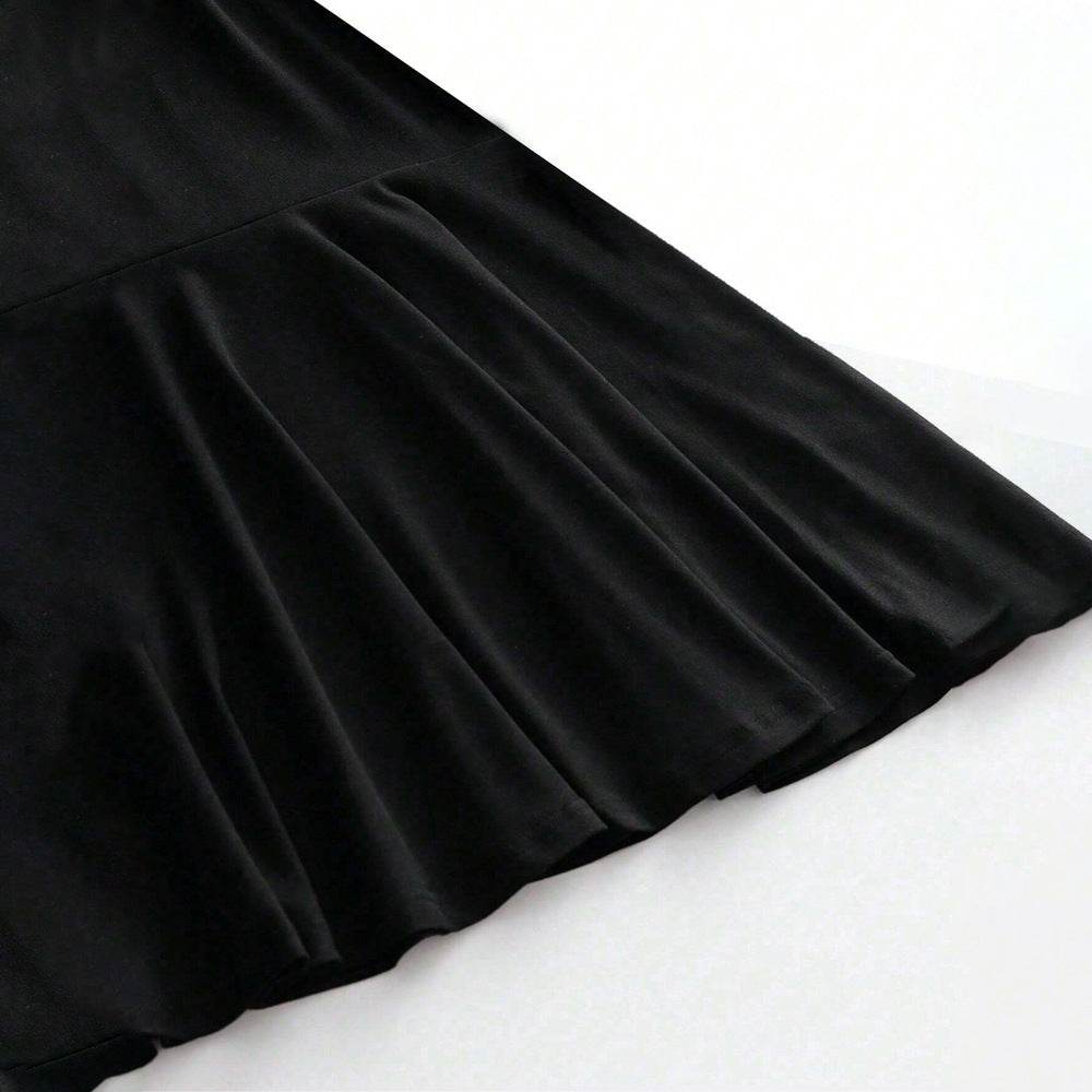 Pure Desire Style Off-shoulder Dress Off-neck High Waist Skirt Fashion Dress - Velora