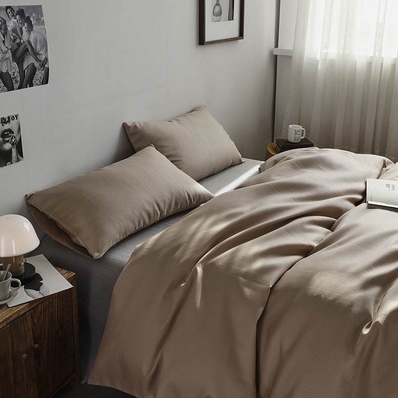 Dormitory Three 4-piece Sets Of Washed Cotton - Velora