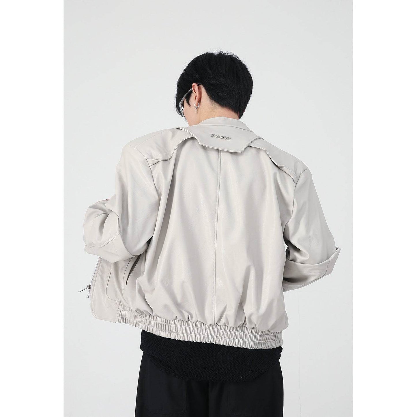 Men's High-grade Short Motorcycle Leather Coat - Velora