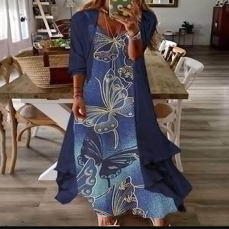 Women's Printed Holiday Sling Maxi Dress India - Velora
