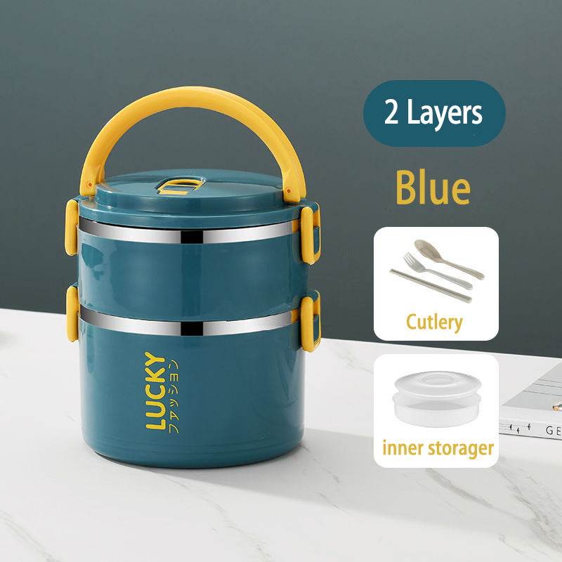 Sealed Multi Layered Thermal Stainless Steel Insulated Lunch box - Velora