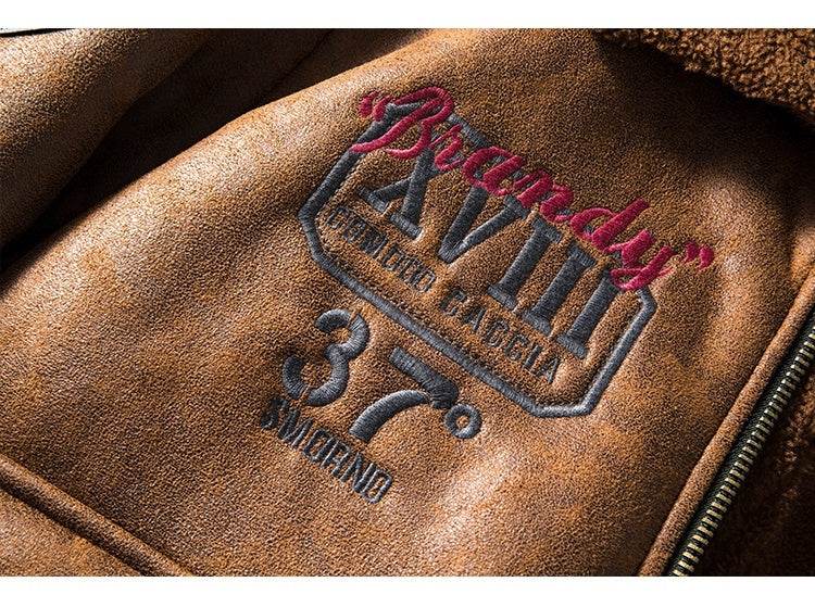 Lambswool Fleece-lined Thickened Suede Fabric Jacket - Velora