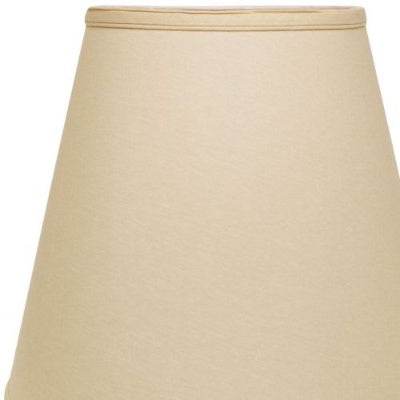 Extra Deep Empire Hardback Lampshade With Washer Fitter, Beige Color Fabric Lampshade For Table Lamps, Natural Linen, 9 Top X 16 Bottom X 14 Height - Velora