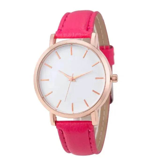 Unisex Leather quartz watch - Velora