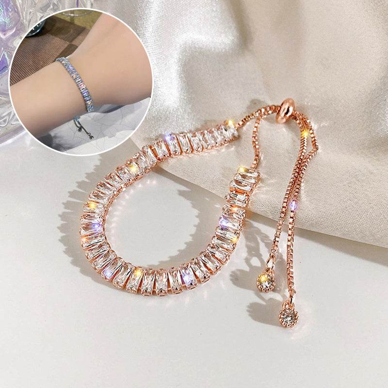 Rhinestone Bracelet Ins Fashion Shiny Adjustable Bracelet Women Jewelry - Velora