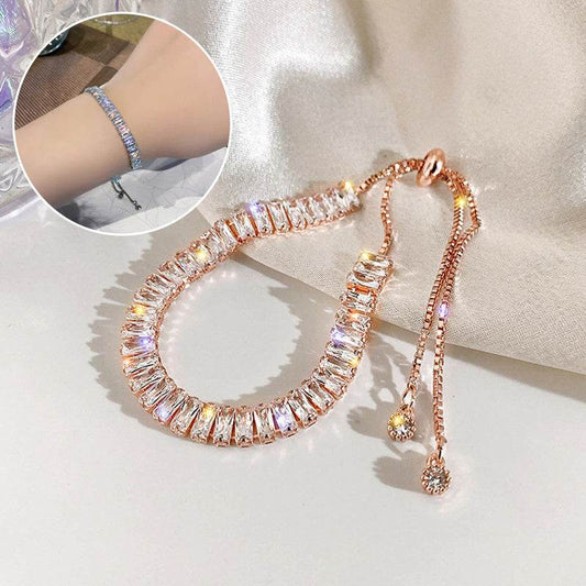 Rhinestone Bracelet Ins Fashion Shiny Adjustable Bracelet Women Jewelry - Velora