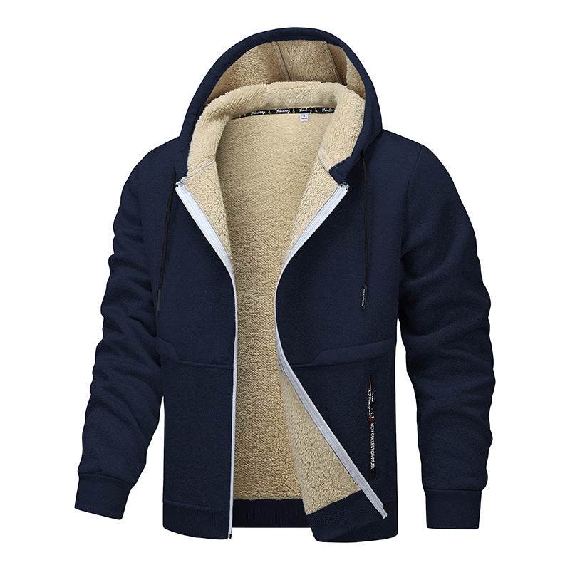 Men's Fashion Lambswool Thickened Coat Sweatshirt - Velora