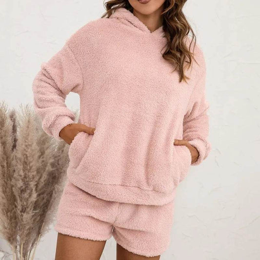 Women Hooded Sweater Suit Casual Home Wear - Velora
