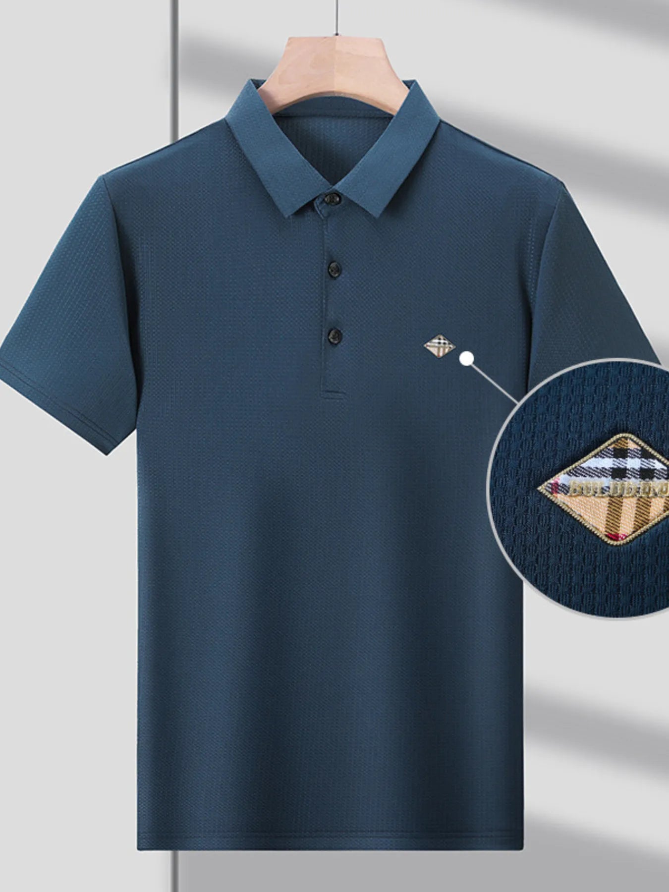 Men's Plus Size Short Sleeve Breathable Polo - Velora