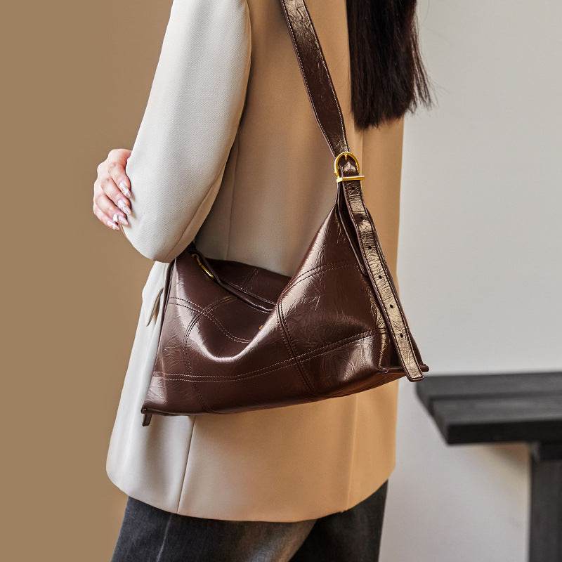 Capacity Underarm Soft Surface Commuter Tote All-match Crossbody Shoulder Bag - Velora