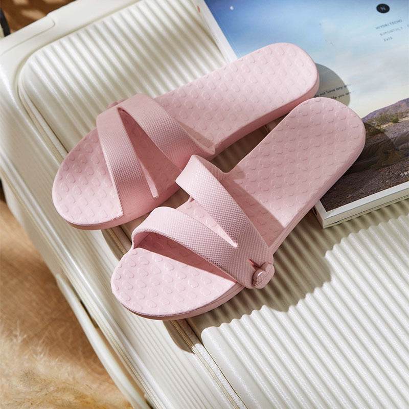 Folding Travel Slippers Hotel House Shoes Removable Non-slip Bathroom Slippers Summer Unisex Slides - Velora