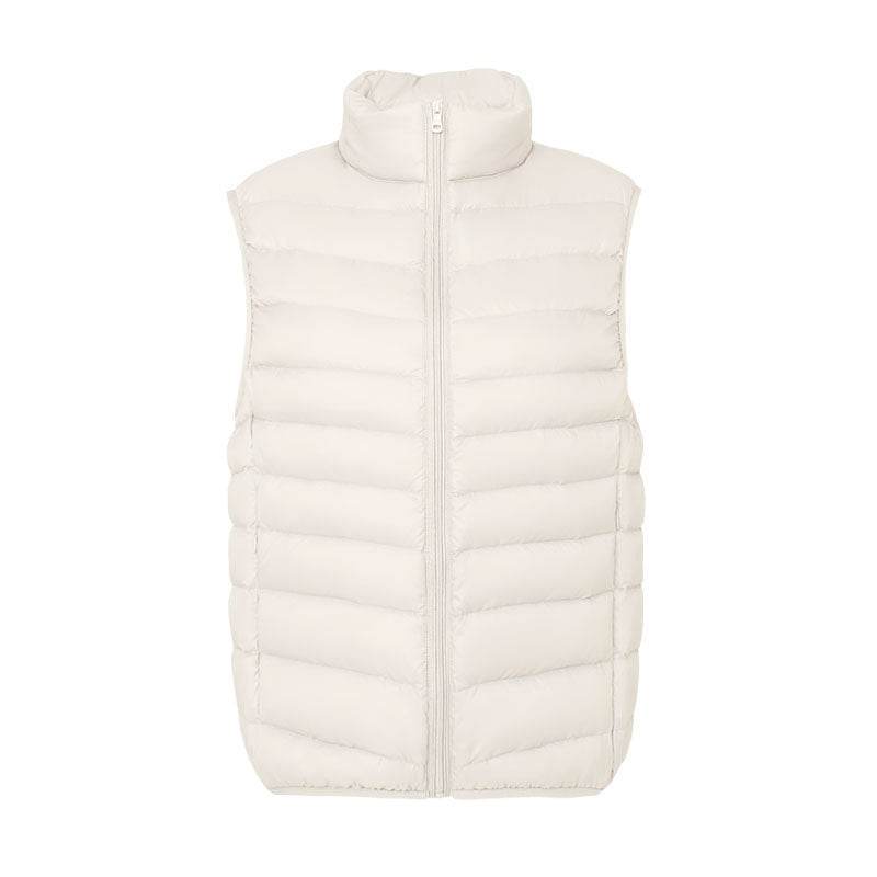 Stand Collar Outer Wear Slimming Plus Size Down Vest Vest - Velora