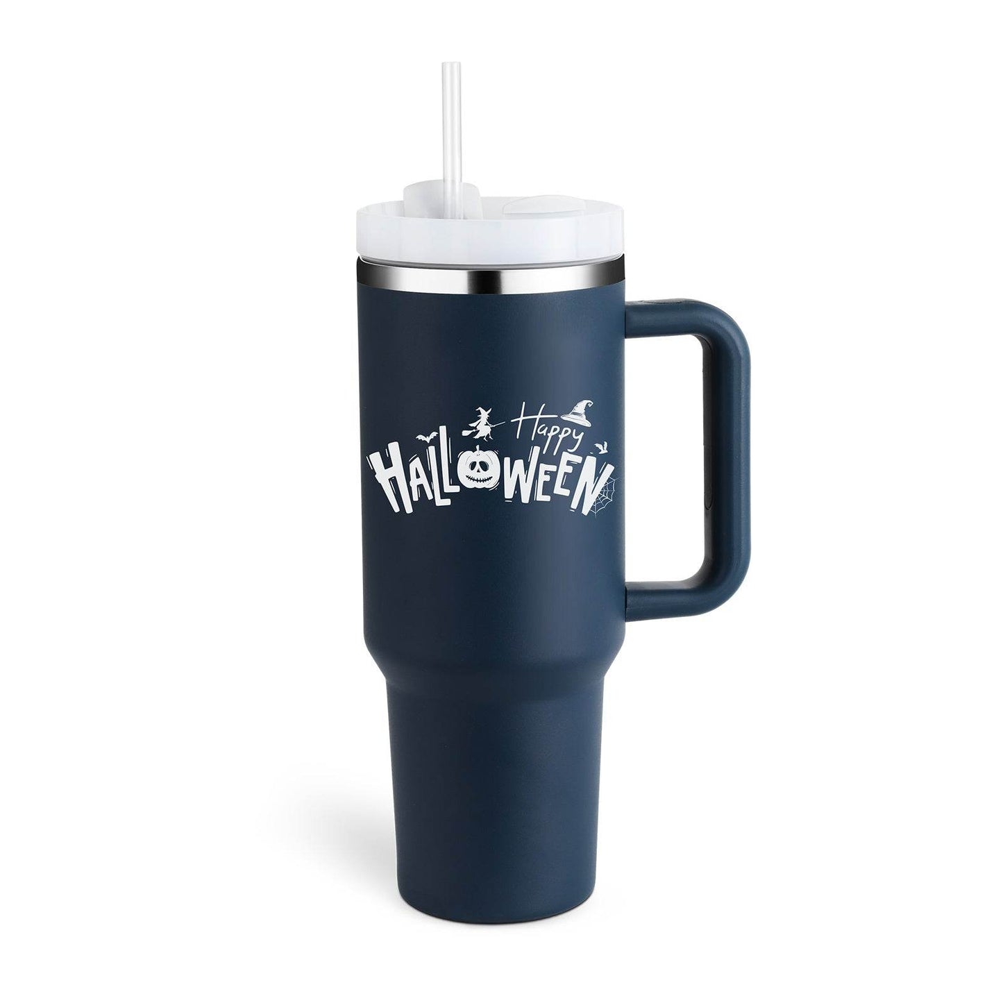 40 Oz Tumbler With Handle Straw Insulated, Stainless Steel Spill Proof Vacuum Coffee Cup Tumbler With Lid Tapered Mug Gifts For Valentine Lover Suitable For Car Gym Office Travel - Velora