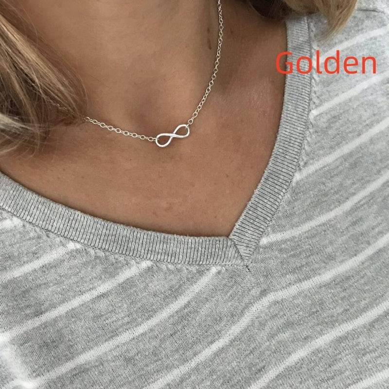 Simple Lucky 8-word Short Women's Necklace - Velora