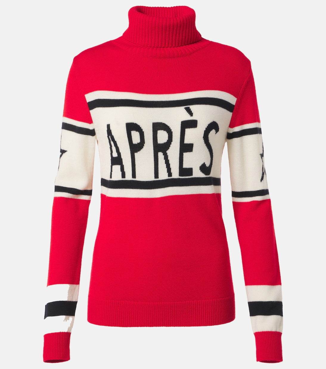 Letter Stripes Jacquard Knitted Slim Fit Sweater Women - Velora
