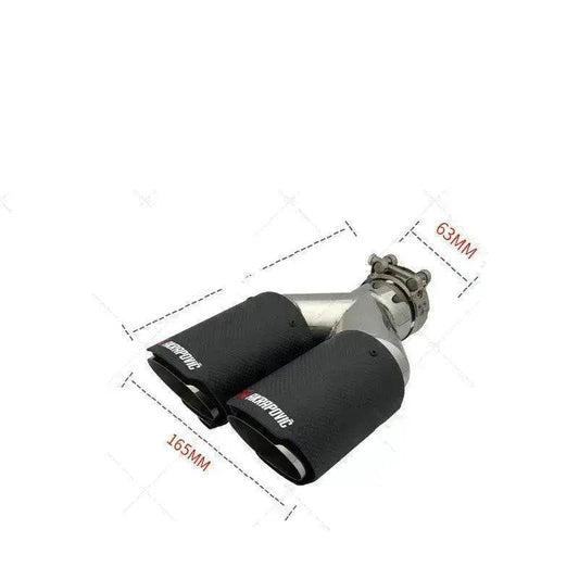 Y Model Compatible For Remus Exhaust Pipe Tip Muffler Tips Carbon Fiber Stainless Steel Dual Outlet Tails Throat Rear Nozzle
