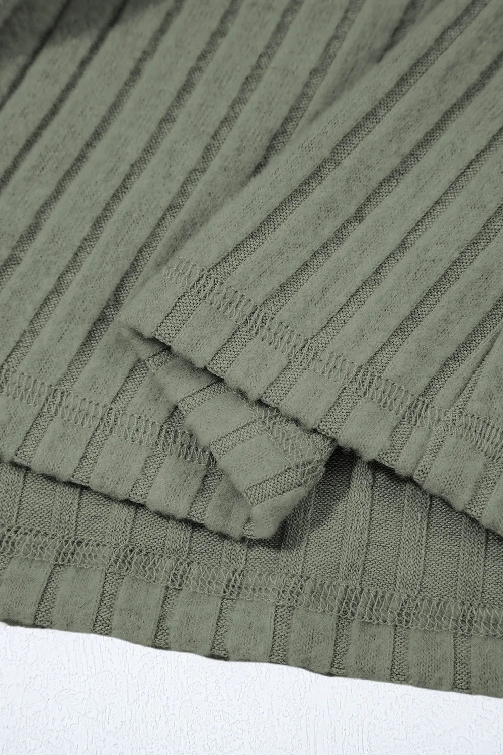 Ribbed Knit Button-Up Cardigan - Velora