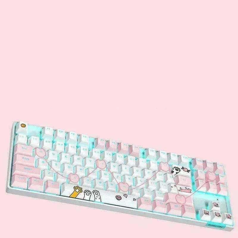 87 Key Rgb Light Effect Green Axis Portable Mechanical Keyboard - Velora