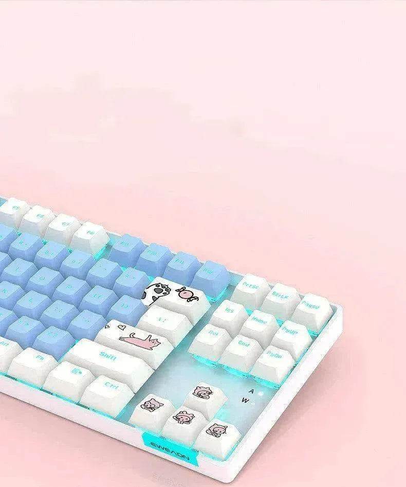 87 Key Rgb Light Effect Green Axis Portable Mechanical Keyboard - Velora