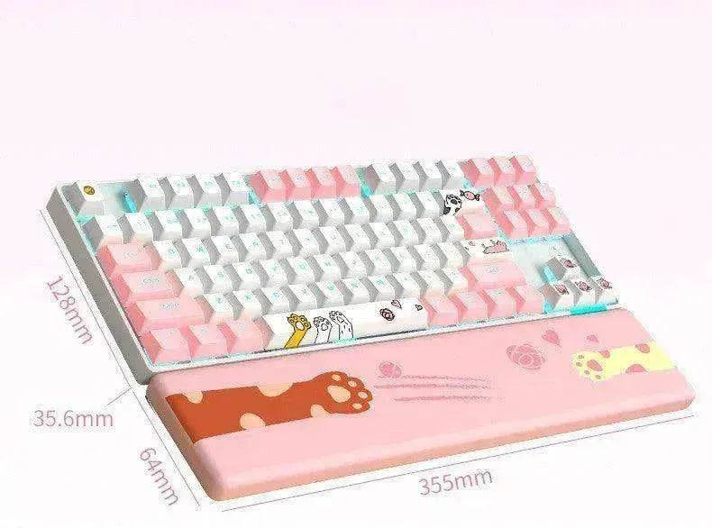 87 Key Rgb Light Effect Green Axis Portable Mechanical Keyboard - Velora