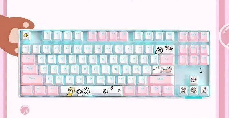 87 Key Rgb Light Effect Green Axis Portable Mechanical Keyboard - Velora