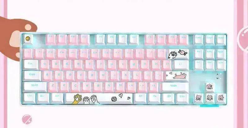 87 Key Rgb Light Effect Green Axis Portable Mechanical Keyboard - Velora