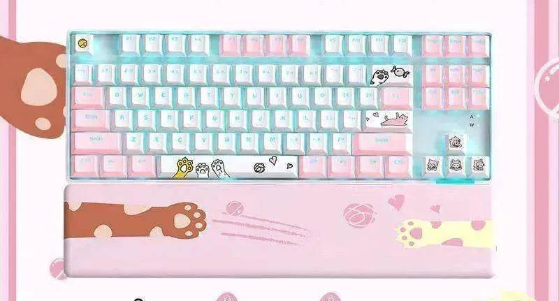 87 Key Rgb Light Effect Green Axis Portable Mechanical Keyboard - Velora