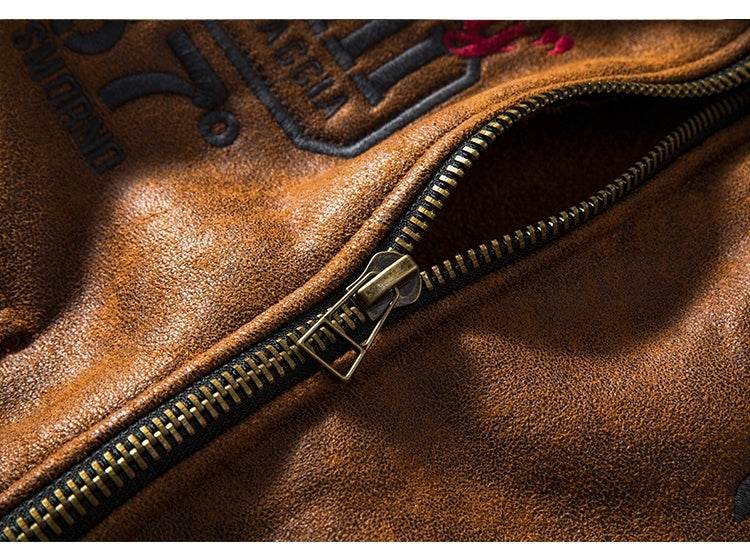Lambswool Fleece-lined Thickened Suede Fabric Jacket - Velora