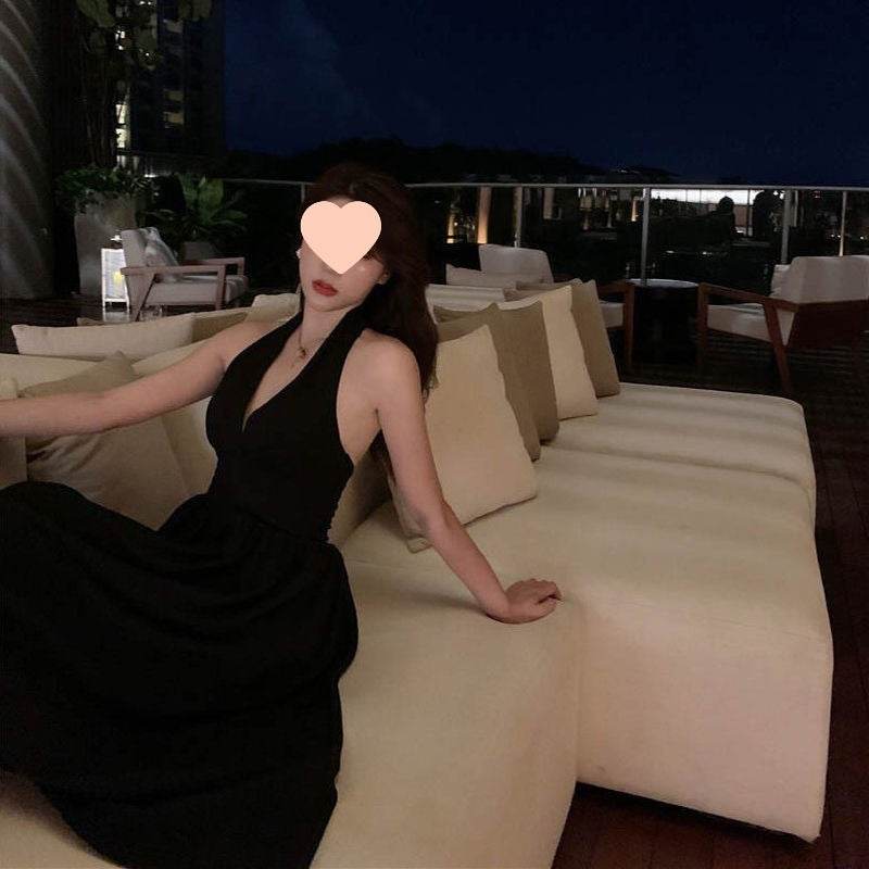 Hepburn Style Light Luxury Socialite Scheming Black Long Black Dress French Sexy Dress Banquet Party Small Dress - Velora