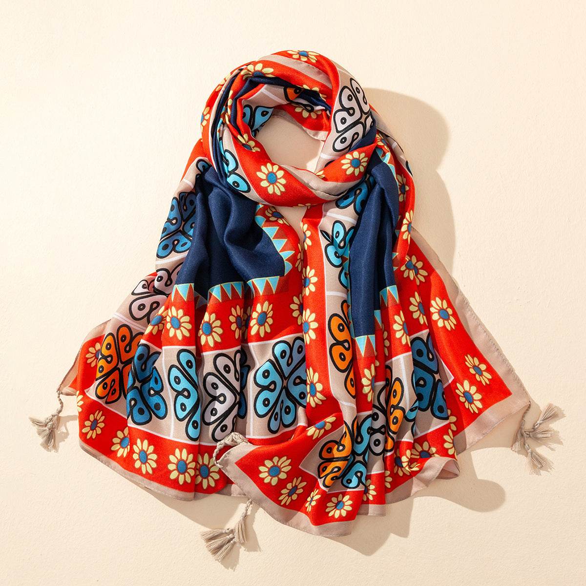 Ethnic Style Outdoor Walking Keep Warm Sun Block Shawl - Velora